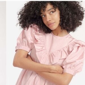 Batsheva May dress, pink moire, size 6